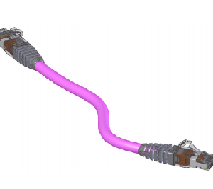 AC6PCG300-788HBS LEVITON 10GPlus 30m Solid 4 Pair RJ45 Blade Patch Cord - Violet Sheathed Cable With Grey